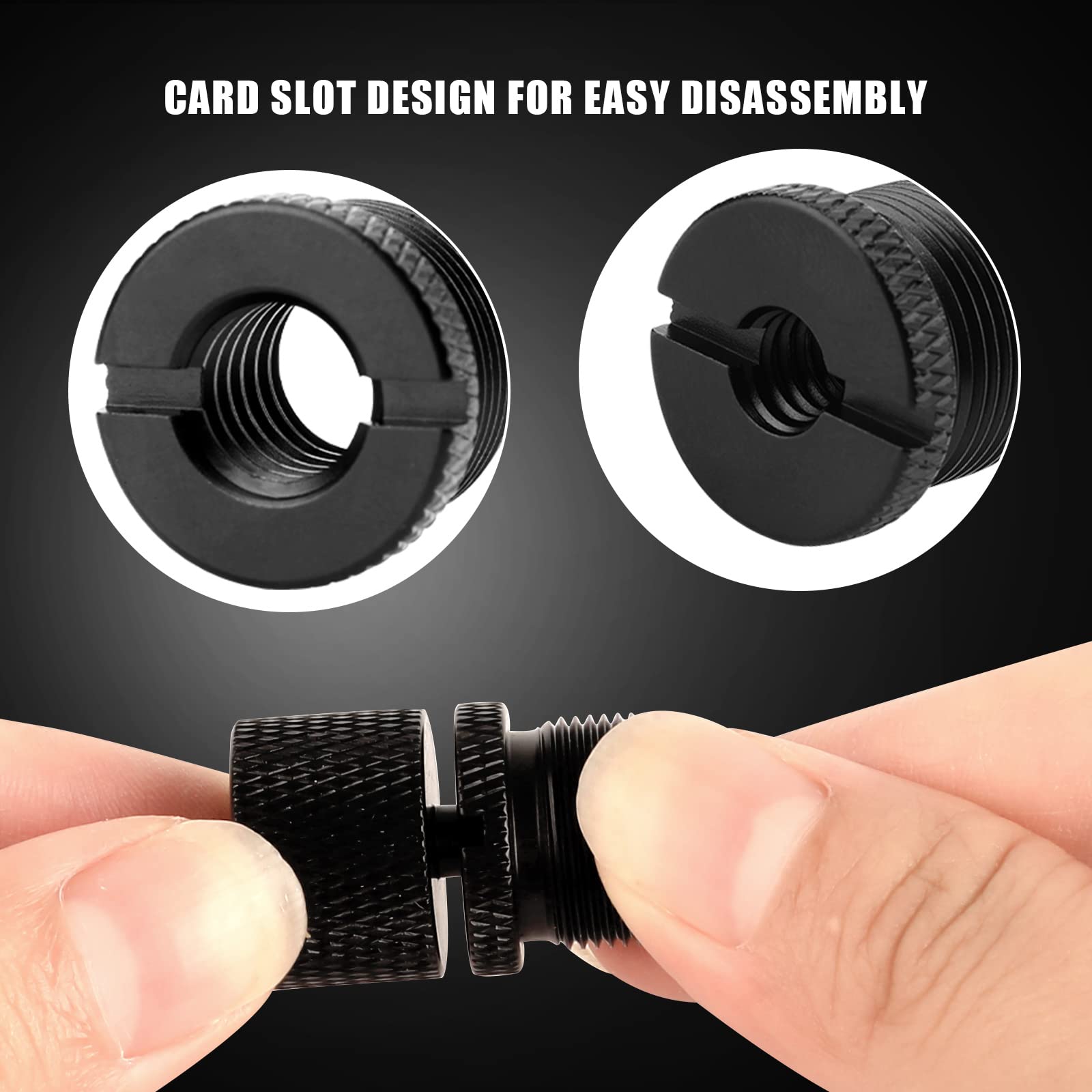 AIEX 8pcs Micro Thread Adapter, Mic Stand Adapter Thread Adapter, 5/8 Female to 3/8 Male, 3/8 Female to 5/8 Male, 5/8 Female to